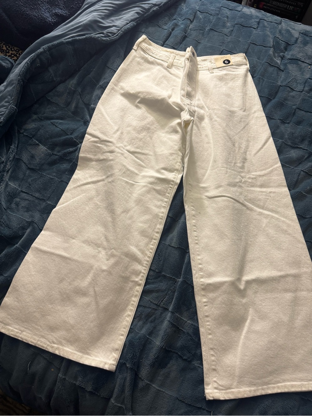 Sailor Wide Leg White Jeans